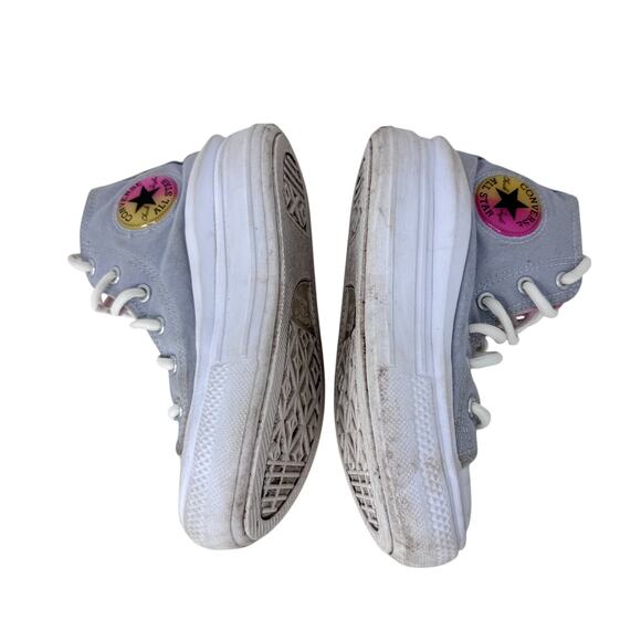 Converse Chuck Taylor All Star Move Platform Sneaker Youth 1 Gray‎ White A02495C - Picture 10 of 13